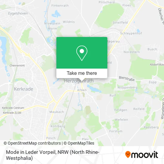 Карта Mode in Leder Vorpeil