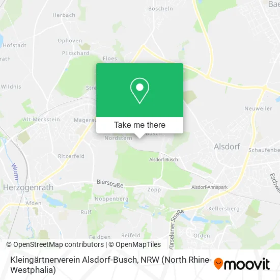 Карта Kleingärtnerverein Alsdorf-Busch