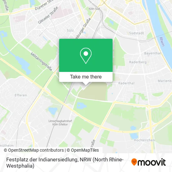 Карта Festplatz der Indianersiedlung