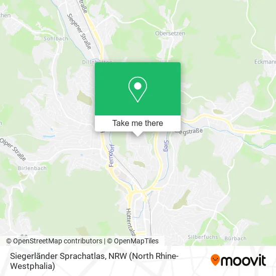 Карта Siegerlãnder Sprachatlas