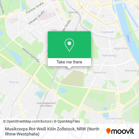 Musikcorps Rot-Weiß Köln Zollstock map