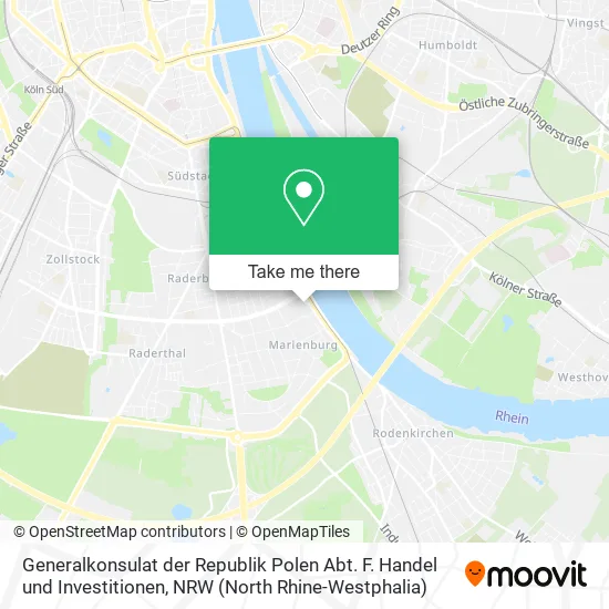 Карта Generalkonsulat der Republik Polen Abt. F. Handel und Investitionen