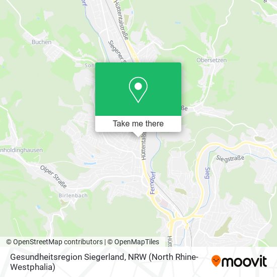 Gesundheitsregion Siegerland map