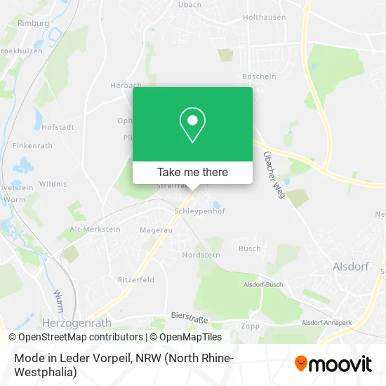 Карта Mode in Leder Vorpeil