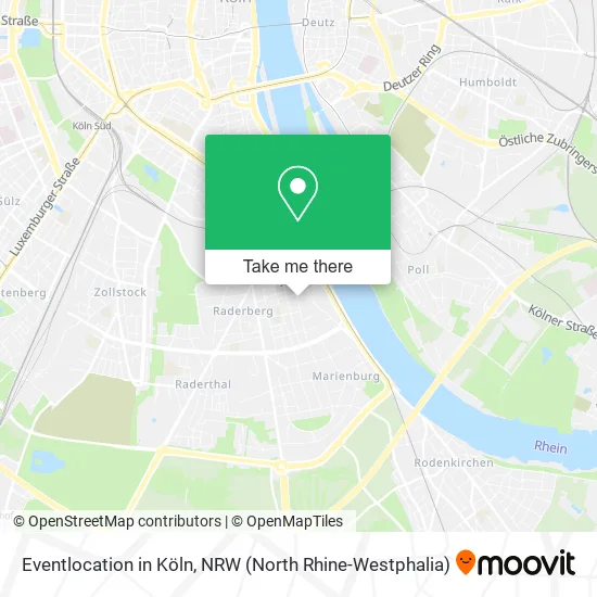 Карта Eventlocation in Köln