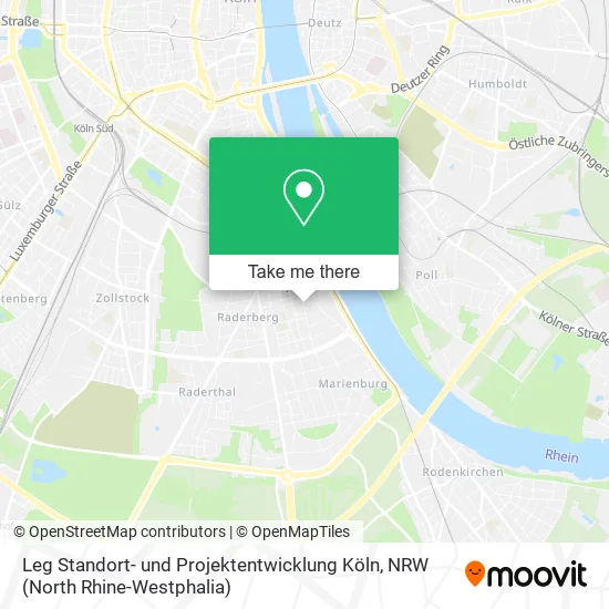 Карта Leg Standort- und Projektentwicklung Köln