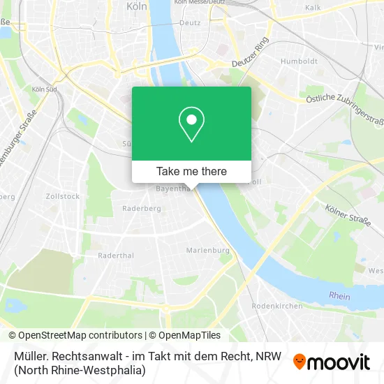 Карта Müller. Rechtsanwalt - im Takt mit dem Recht