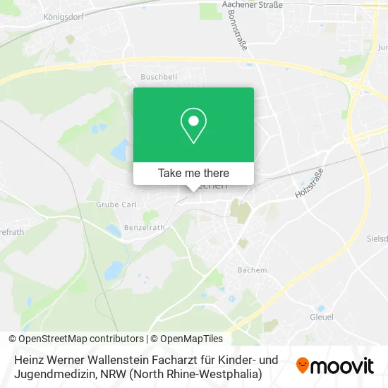 Карта Heinz Werner Wallenstein Facharzt für Kinder- und Jugendmedizin