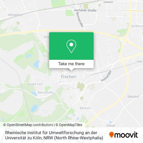 Карта Rheinische Institut für Umweltforschung an der Universität zu Köln