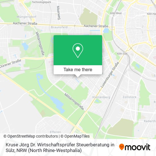 Kruse Jörg Dr. Wirtschaftsprüfer Steuerberatung in Sülz map