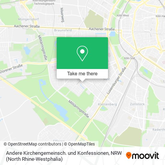 Andere Kirchengemeinsch. und Konfessionen map