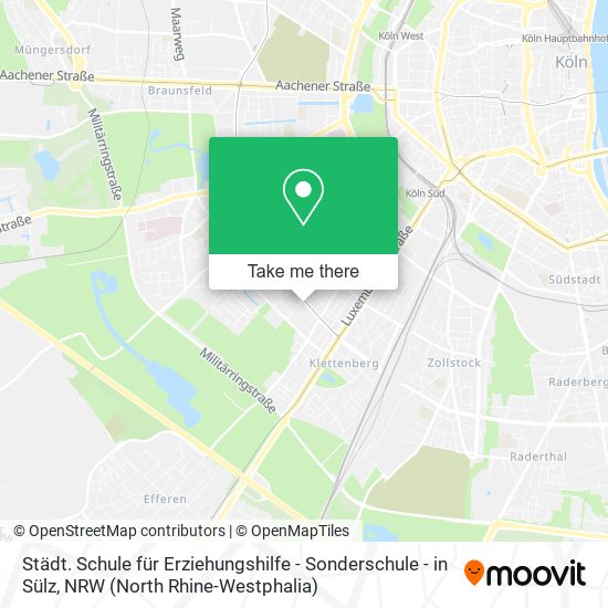Städt. Schule für Erziehungshilfe - Sonderschule - in Sülz map