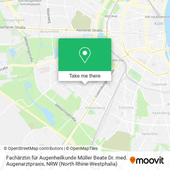 Карта Fachärztin für Augenheilkunde Müller Beate Dr. med. Augenarztpraxis