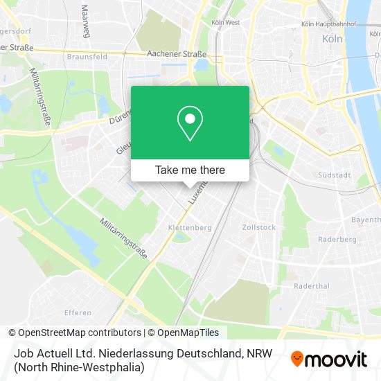 Job Actuell Ltd. Niederlassung Deutschland map