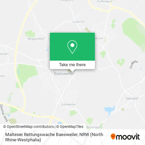 Карта Malteser Rettungswache Baesweiler