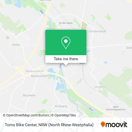 Toms Bike Center map