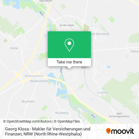 Georg Klosa - Makler für Versicherungen und Finanzen map