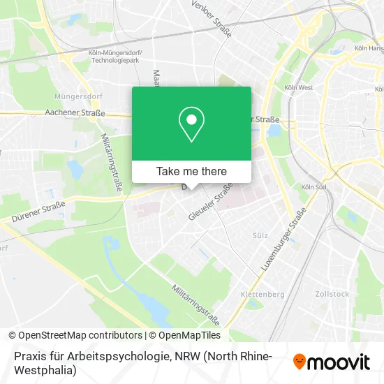 Карта Praxis für Arbeitspsychologie