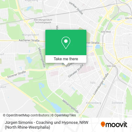 Карта Jürgen Simonis - Coaching und Hypnose