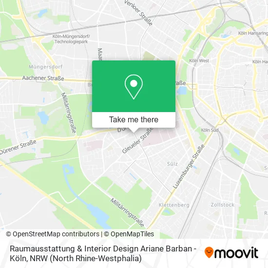 Карта Raumausstattung & Interior Design Ariane Barban - Köln