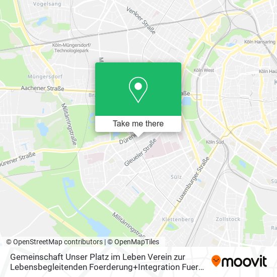 Gemeinschaft Unser Platz im Leben Verein zur Lebensbegleitenden Foerderung+Integration Fuer Behinde map