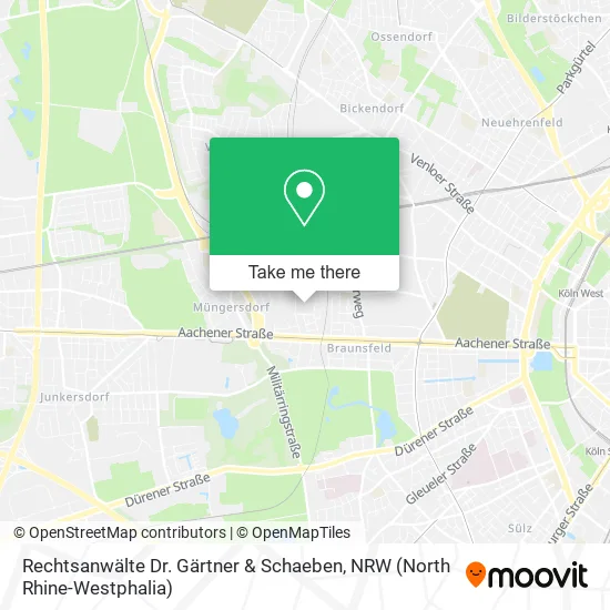 Карта Rechtsanwälte Dr. Gärtner & Schaeben