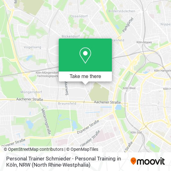 Personal Trainer Schmieder - Personal Training in Köln map