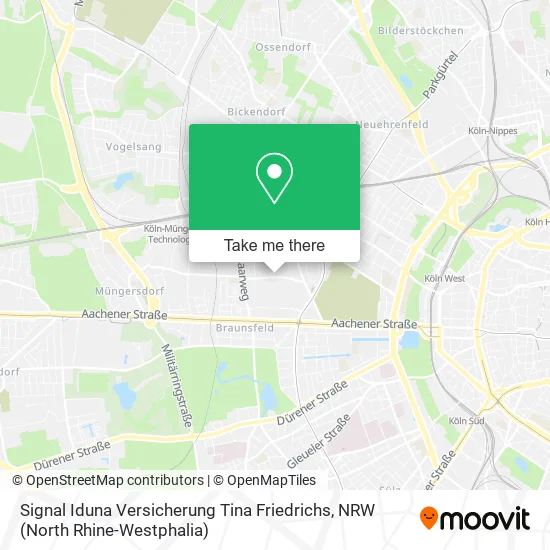 Карта Signal Iduna Versicherung Tina Friedrichs