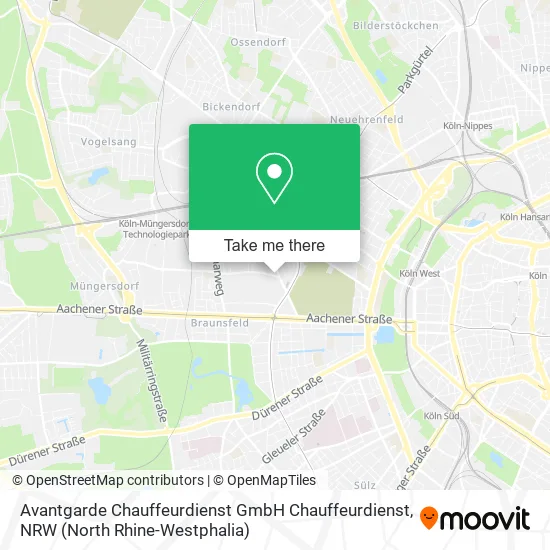 Avantgarde Chauffeurdienst GmbH Chauffeurdienst map