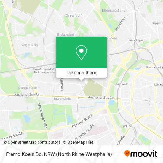 Карта Fremo Koeln Bo