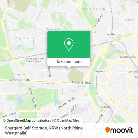 Shurgard Self-Storage map