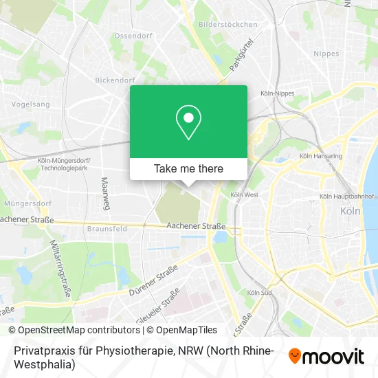 Карта Privatpraxis für Physiotherapie