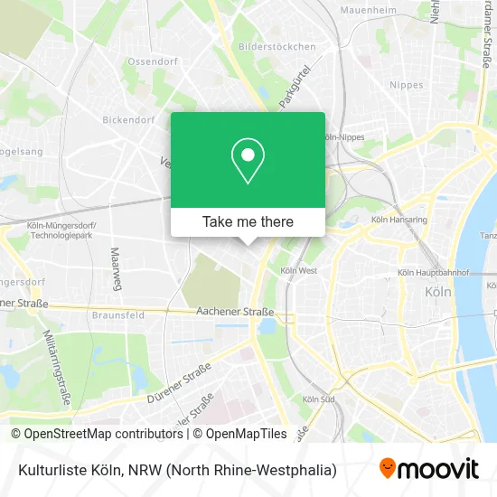 Kulturliste Köln map