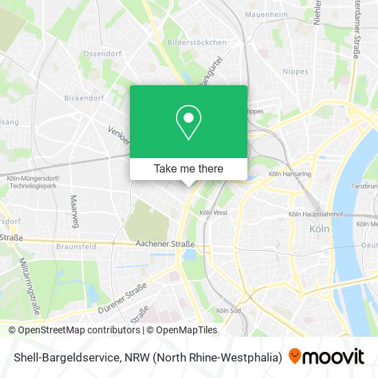 Shell-Bargeldservice map