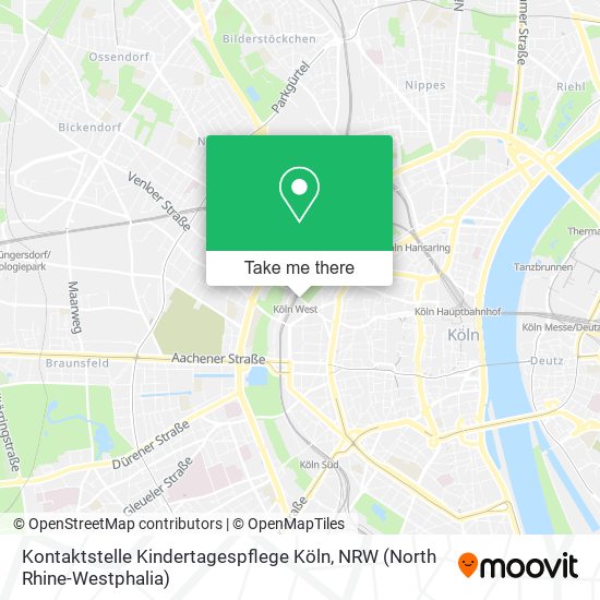 Карта Kontaktstelle Kindertagespflege Köln