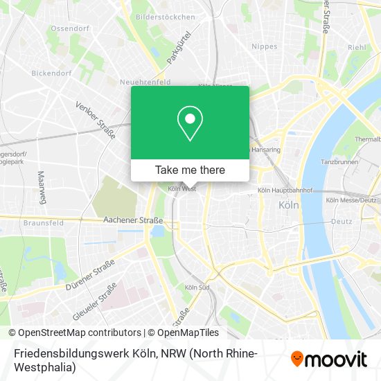 Friedensbildungswerk Köln map