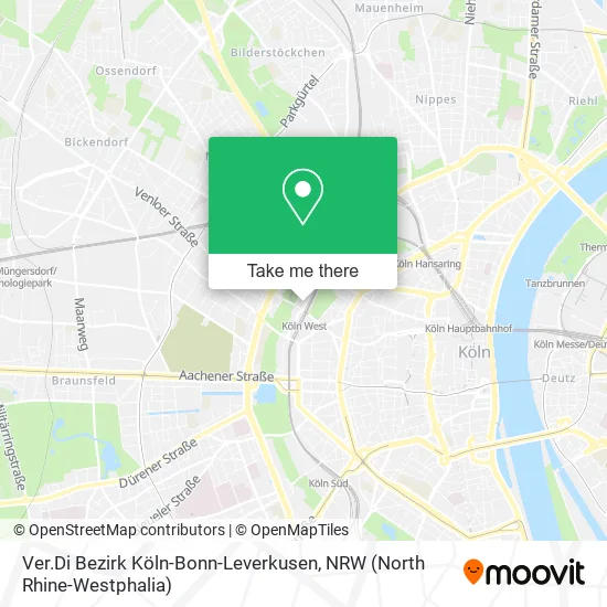 Карта Ver.Di Bezirk Köln-Bonn-Leverkusen