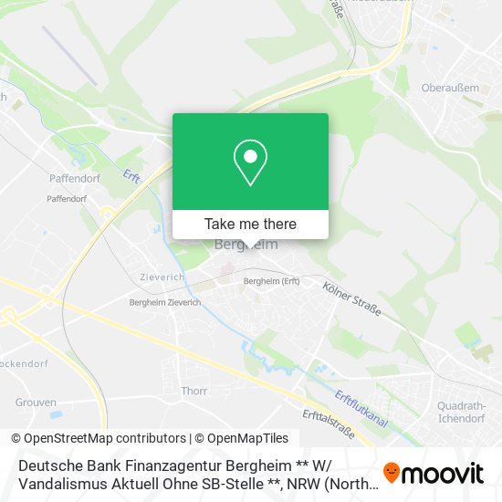 Deutsche Bank Finanzagentur Bergheim ** W/ Vandalismus Aktuell Ohne SB-Stelle ** map