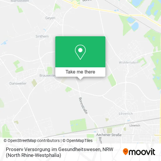 Карта Proserv Versorgung im Gesundheitswesen