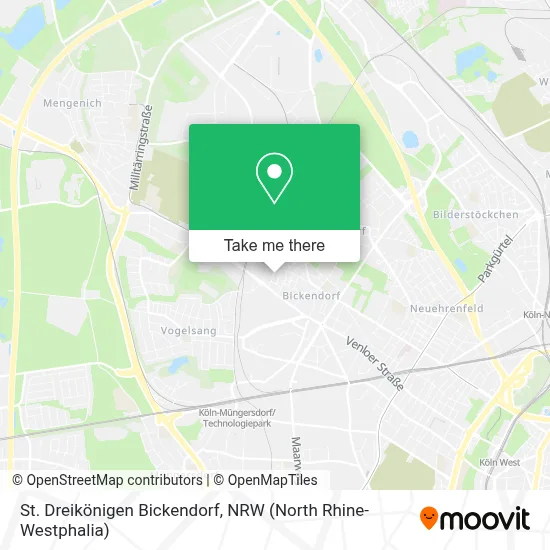 St. Dreikönigen Bickendorf map