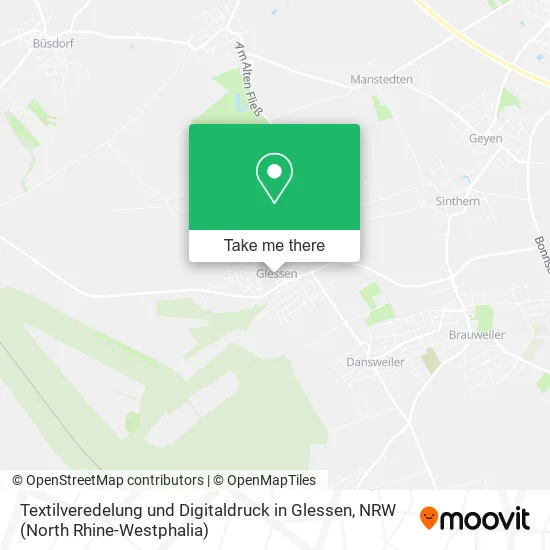 Карта Textilveredelung und Digitaldruck in Glessen