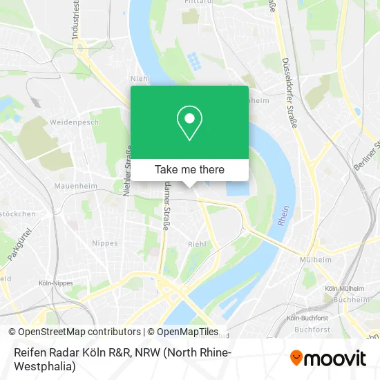 Карта Reifen Radar Köln R&R