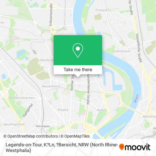 Карта Legends-on-Tour, K?Ln, ?Bersicht