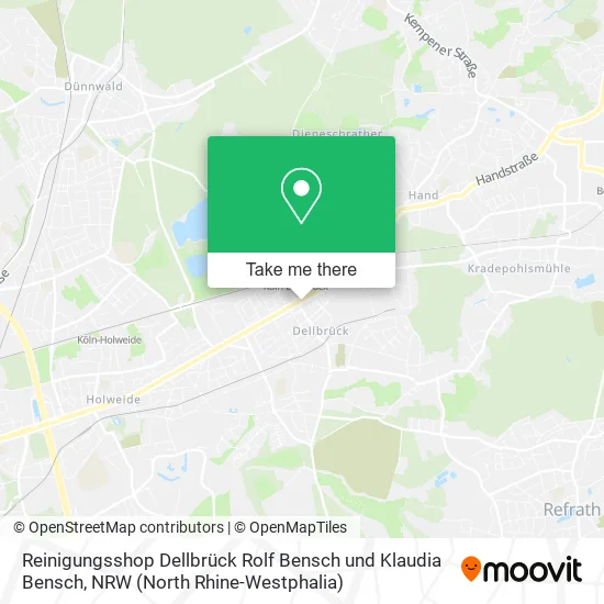 Карта Reinigungsshop Dellbrück Rolf Bensch und Klaudia Bensch