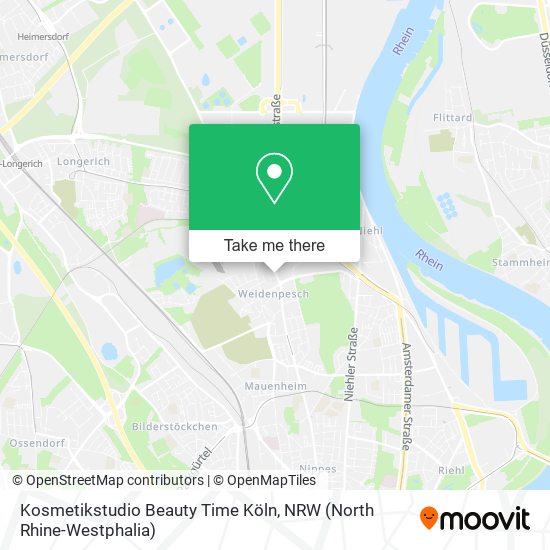 Kosmetikstudio Beauty Time Köln map