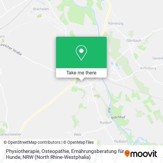 Physiotherapie, Osteopathie, Ernährungsberatung für Hunde map