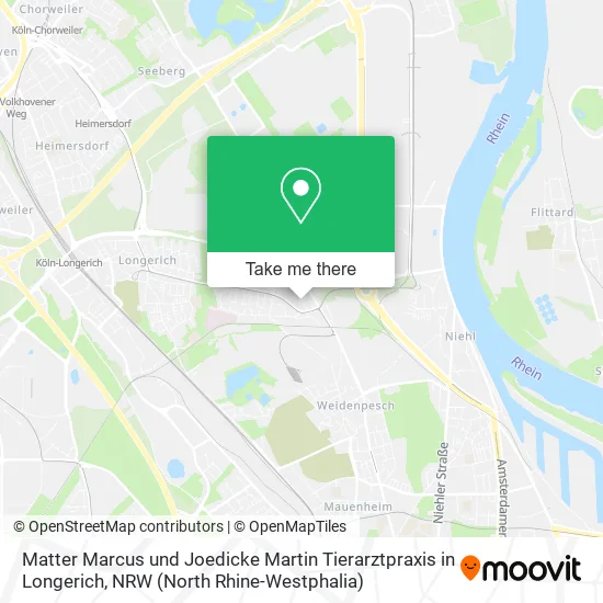 Карта Matter Marcus und Joedicke Martin Tierarztpraxis in Longerich