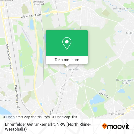 Карта Ehrenfelder Getränkemarkt