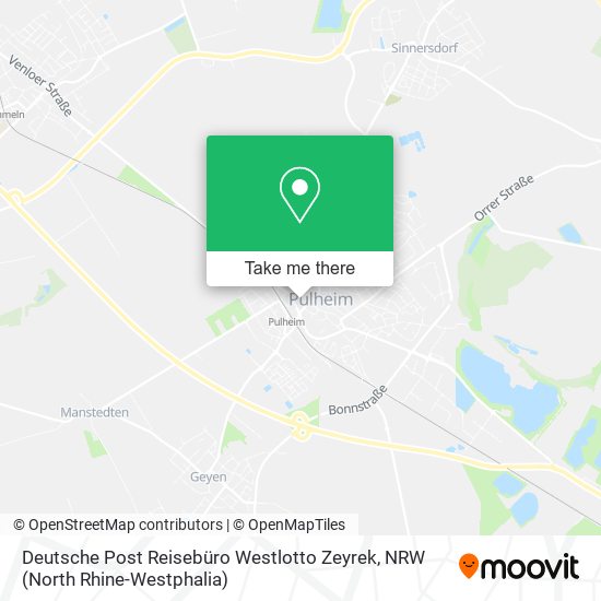 Deutsche Post Reisebüro Westlotto Zeyrek map