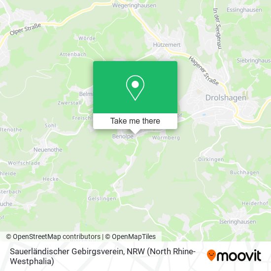 Sauerländischer Gebirgsverein map